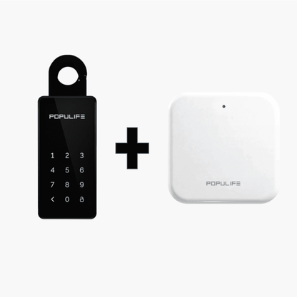 Populife Smart Keybox Pro Online Edition – A secure and durable remote key storage solution with keyless entry, Bluetooth & WiFi connectivity, cloud management, passcode/app control, ideal for Airbnb, property management, offices, and short-term rentals.
